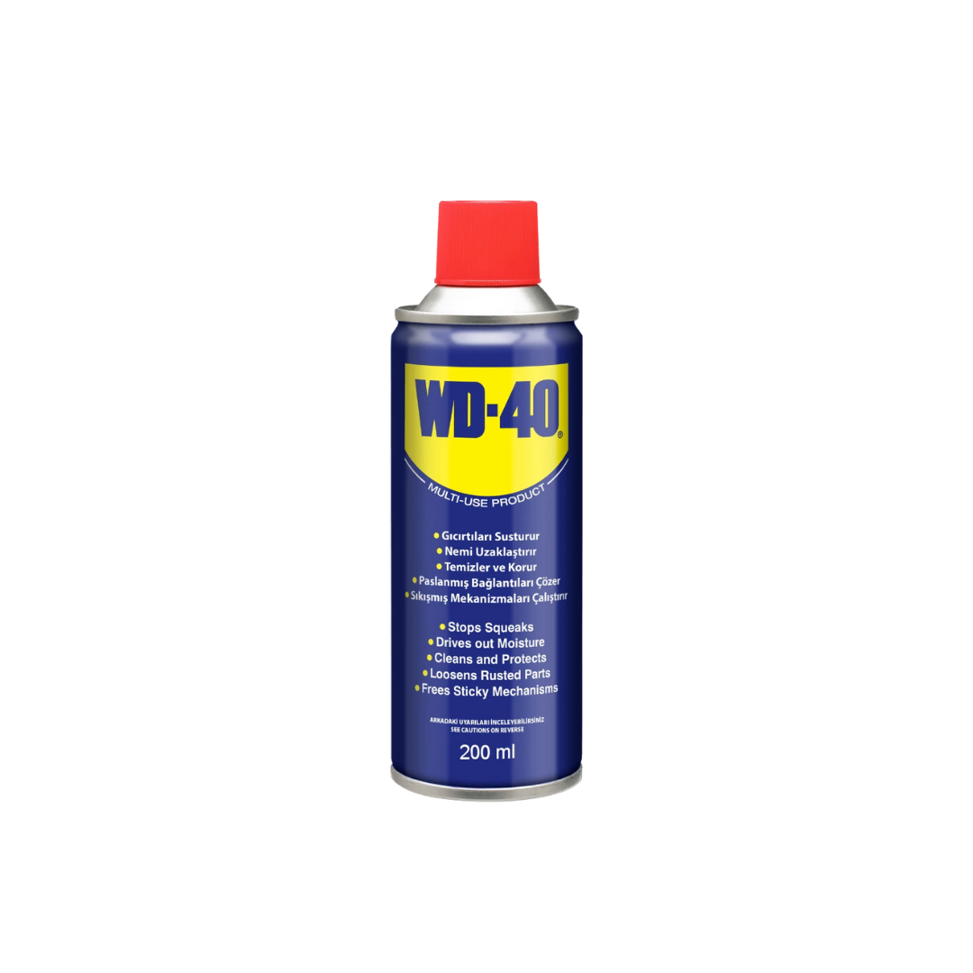 WD-40 Çok Amaçlı Sprey 200 ml – Pas Sökücü, Yağlayıcı ve Koruyucu