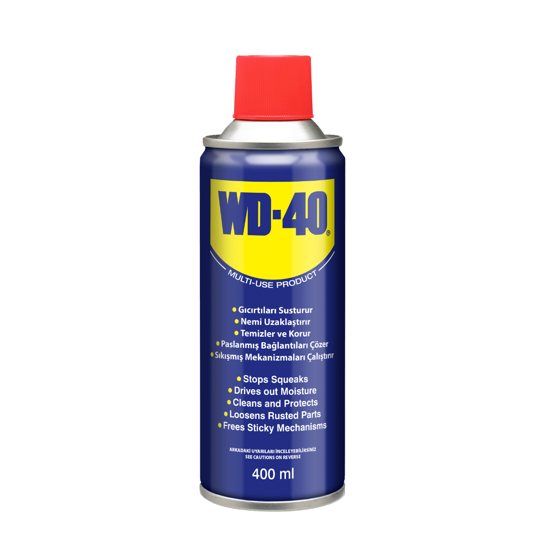 WD-40 Çok Amaçlı Sprey 400 ml – Pas Sökücü, Yağlayıcı, Koruyucu ve Nem Giderici