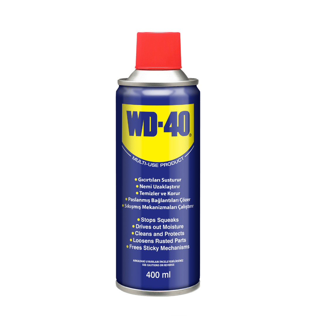 WD-40 Çok Amaçlı Sprey 400 ml – Pas Sökücü, Yağlayıcı, Koruyucu ve Nem Giderici