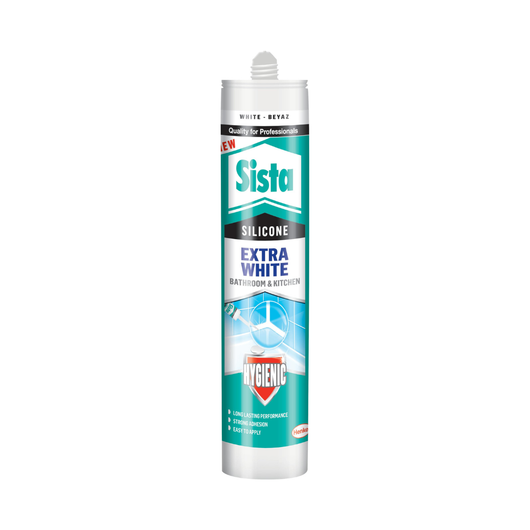 Sista Extra White – Küfe ve Sararmaya Dayanıklı Banyo & Mutfak Silikonu 280 ml
