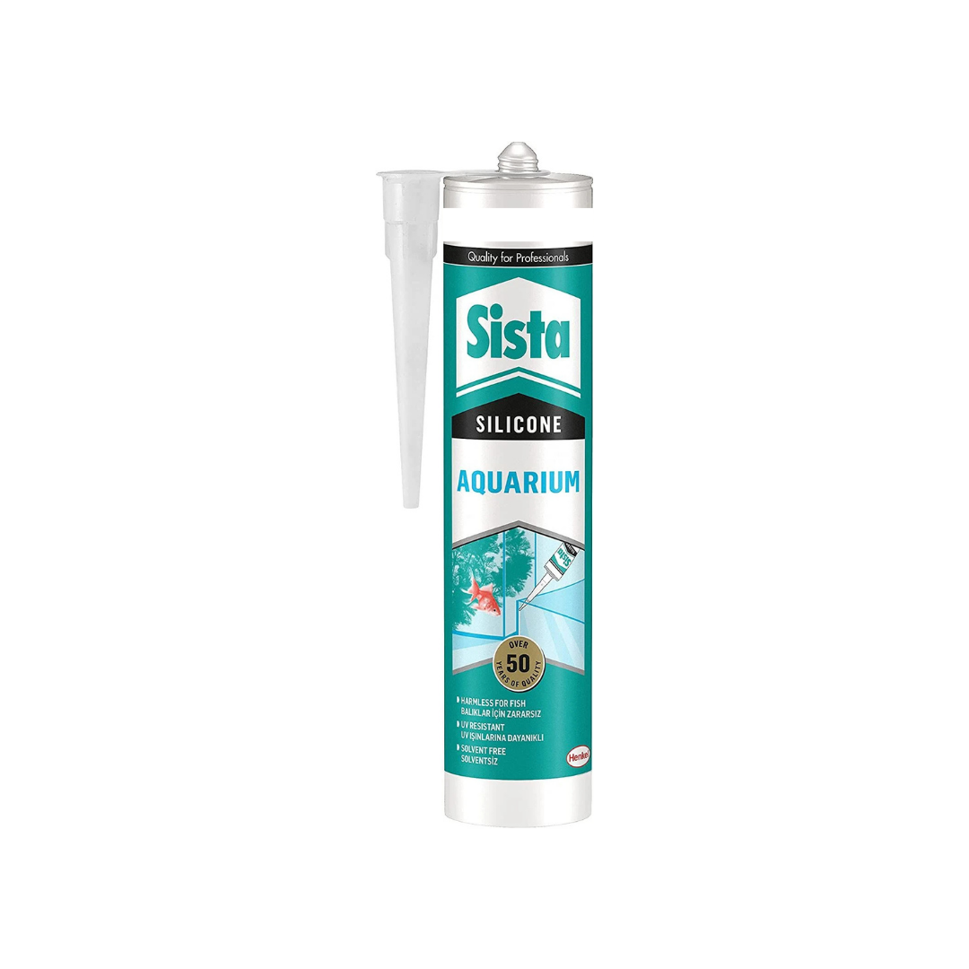 Sista Akvaryum Silikonu Siyah – %100 Suya Dayanıklı Cam Yapıştırma Silikonu 280 ml