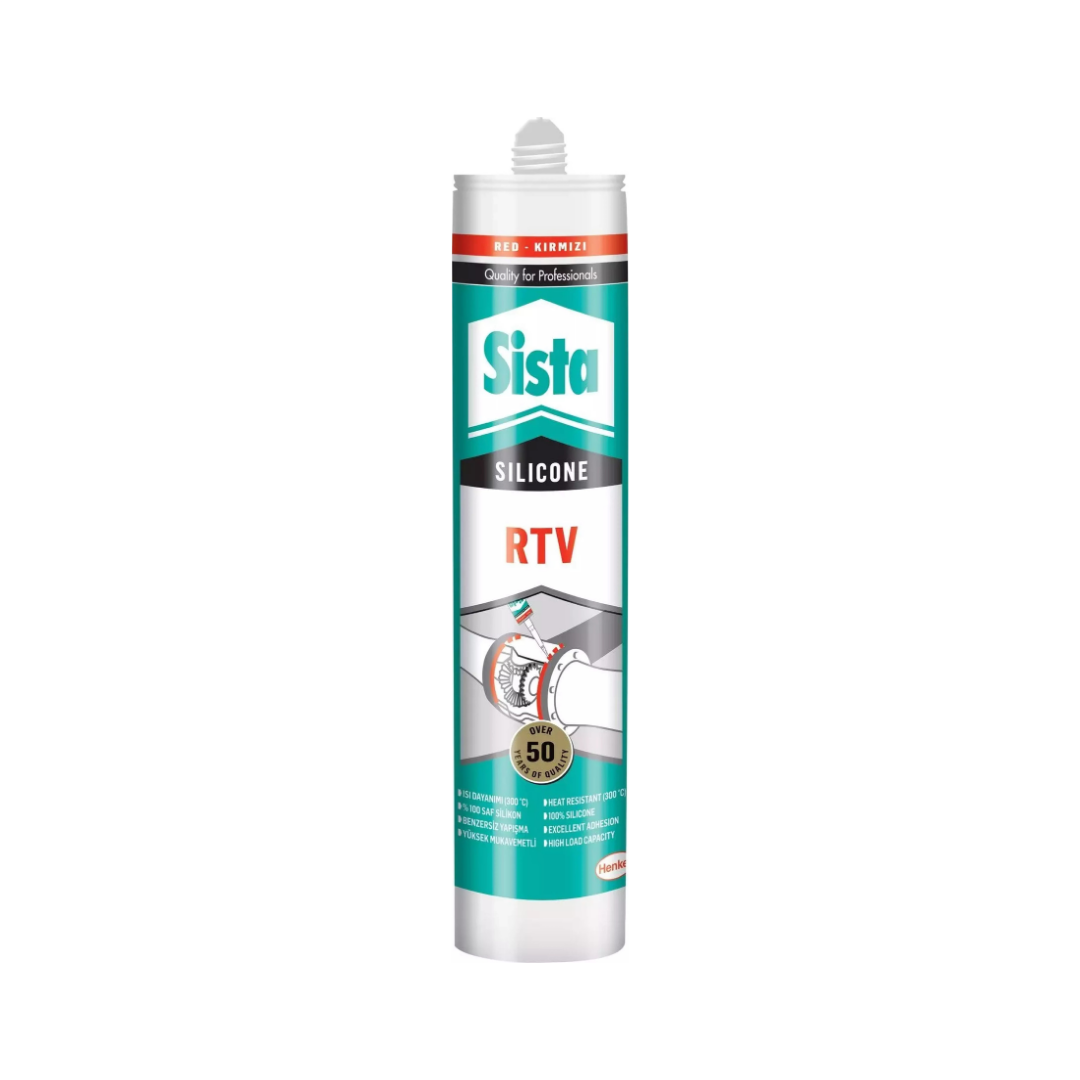 Sista RTV Silikon 310 ml – Yüksek Isıya Dayanıklı Sızdırmazlık ve Conta Silikonu