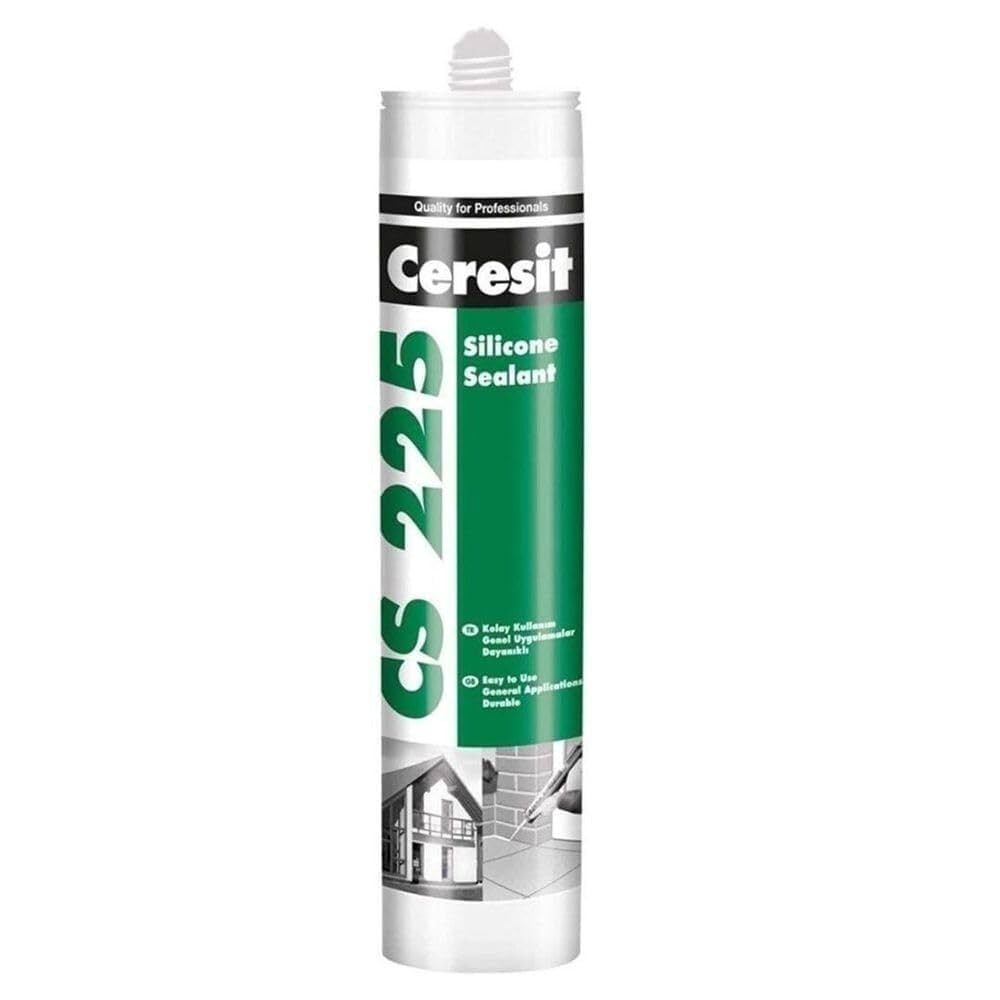 Ceresit CS 225 Şeffaf Silikon – Küf Önleyici Banyo & Mutfak Sızdırmazlık Silikonu 280 ml