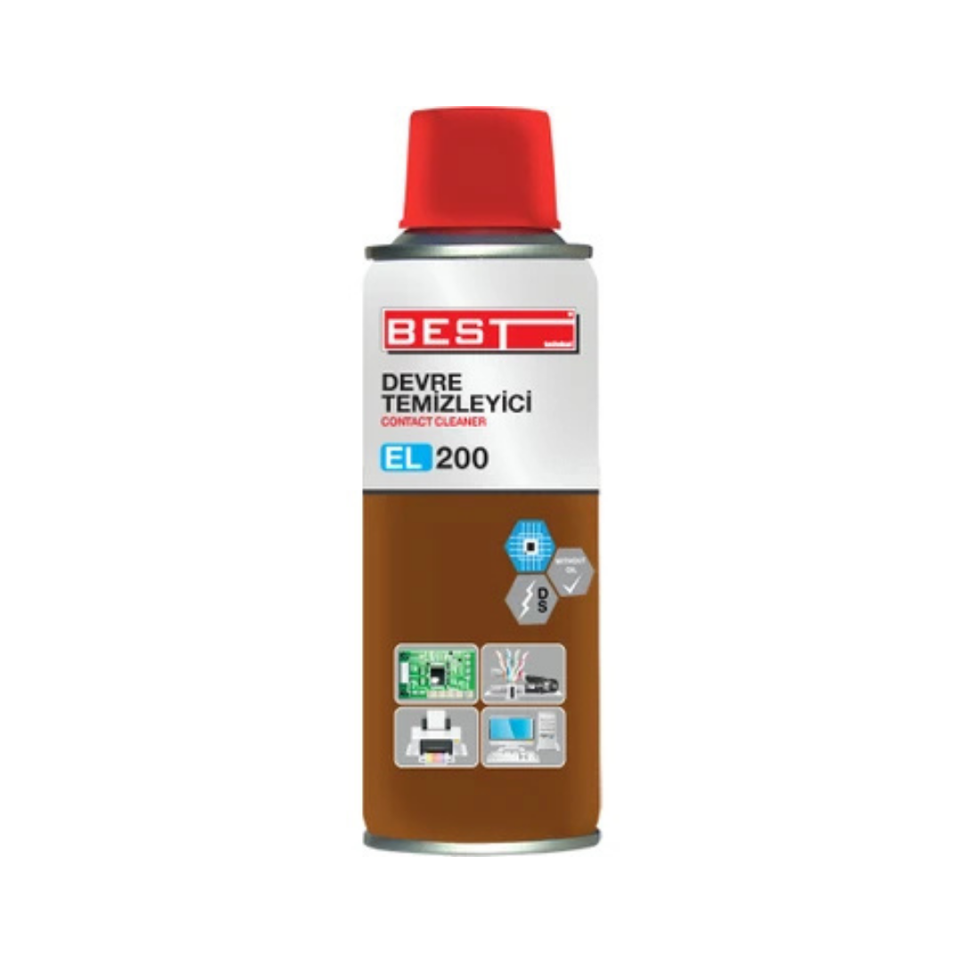 Best Yağsız Devre Temizleyici Sprey 200 ml – Kalıntı Bırakmaz, Hızlı Kuruyan Elektronik Kart Temizleyici