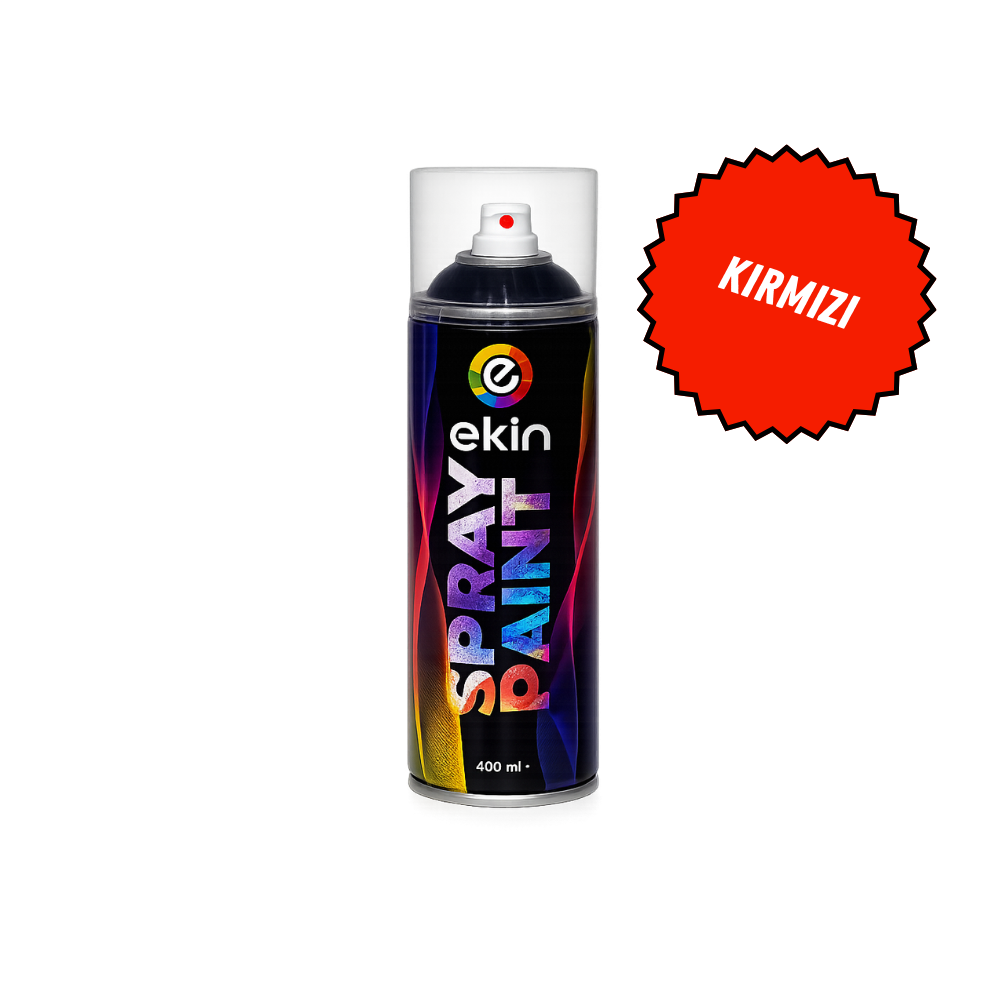 Ekin Sprey Boya 400 ml – Parlak Kırmızı Renkli Hızlı Kuruyan Boya