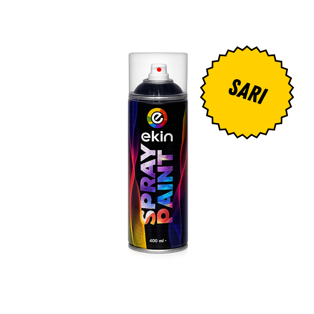 Ekin Sprey Boya 400 ml – Parlak Sarı Renkli Hızlı Kuruyan Boya