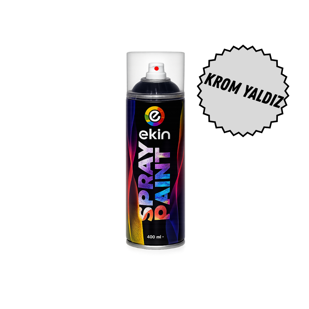 Ekin Sprey Boya 400 ml – Krom Yaldız Renkli Parlak Sprey Boya