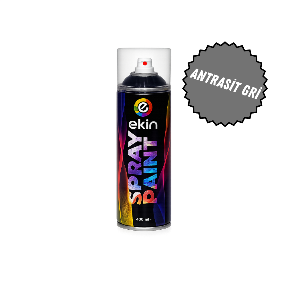 Ekin Antrasit Gri Sprey Boya 400 ml – Parlak ve Dayanıklı Renk