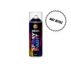 Ekin Mat Beyaz Sprey Boya 400 ml – Dayanıklı ve Hızlı Kuruyan