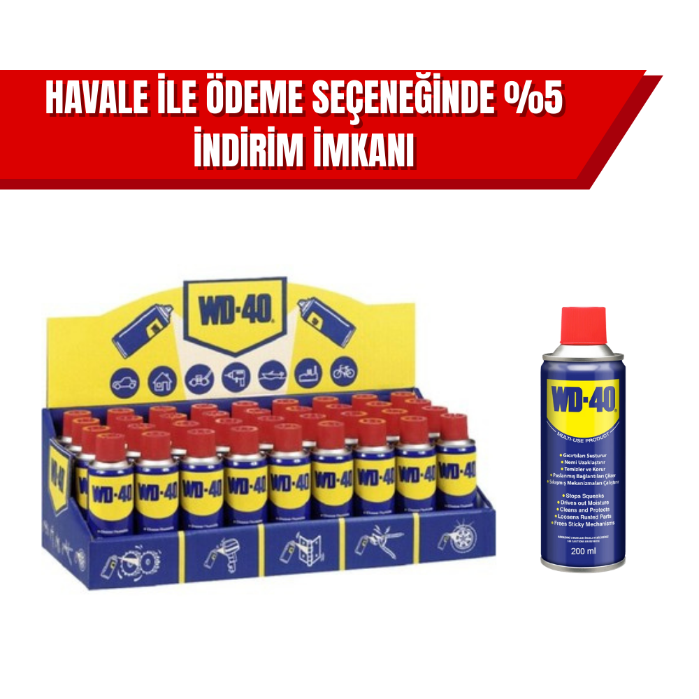 WD-40 200 ML 1 KOLİ (36 ADET)
