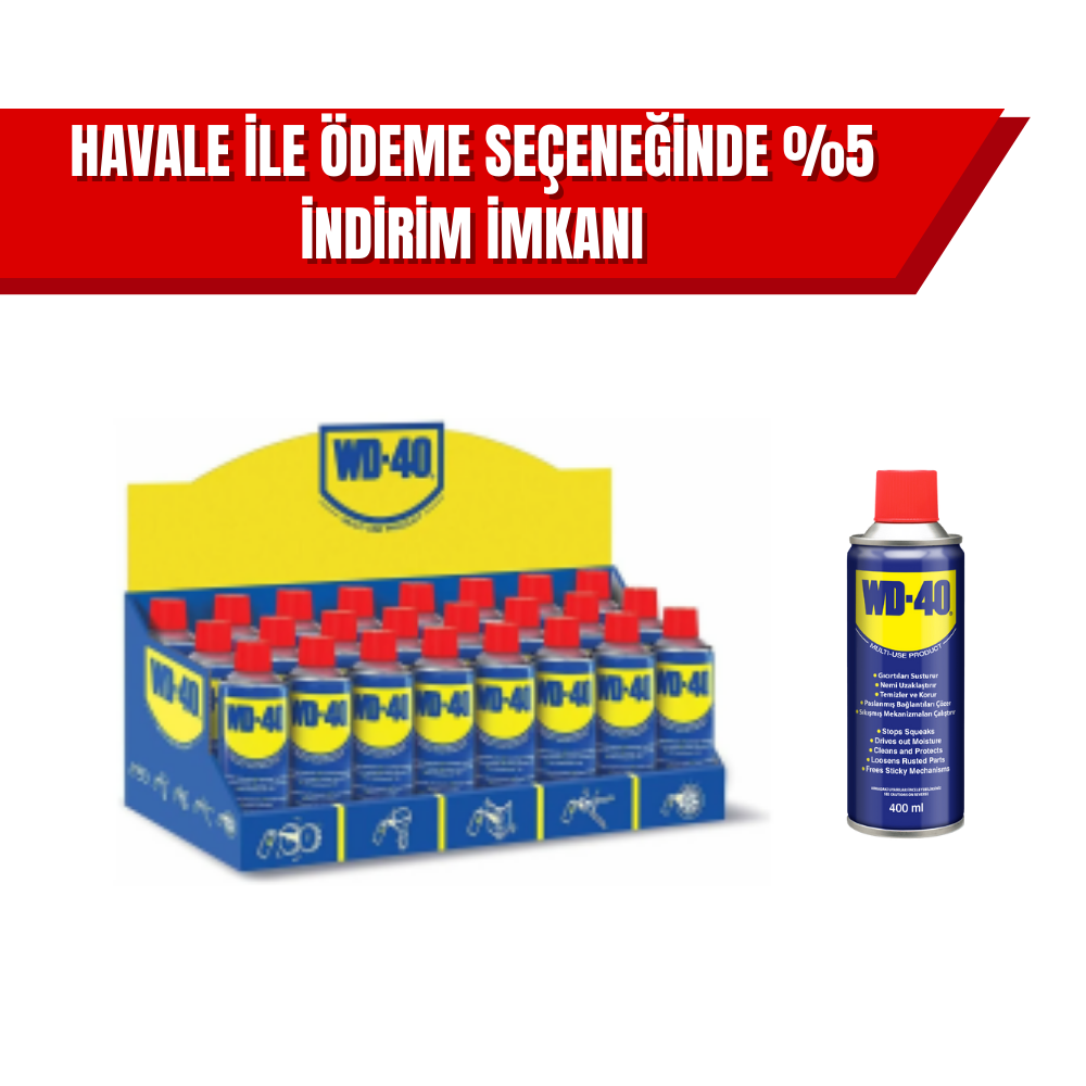 WD-40 400 ML 1 KOLİ (24 ADET)