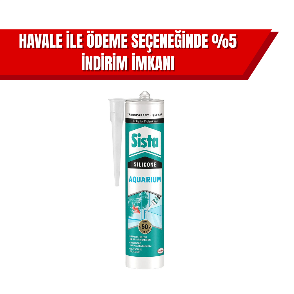 Sista Şeffaf Akvaryum Silikonu 1 Koli (20 Adet)