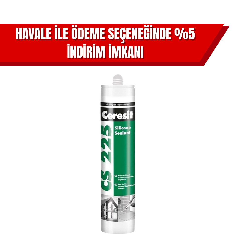Ceresit Cs 225 Şeffaf Silikon 1 Koli (25 Adet)