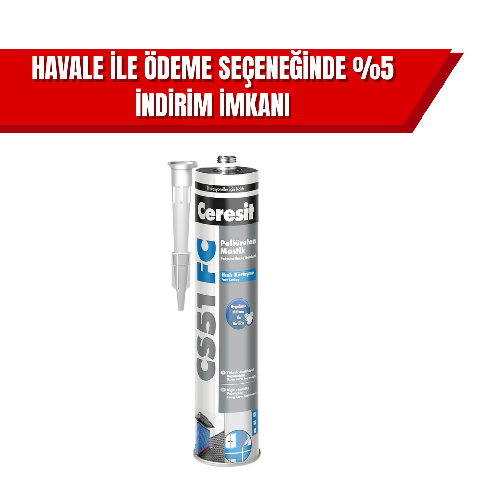 Ceresit CS 51 FC Siyah PU Mastik 1 Koli (12 Adet)