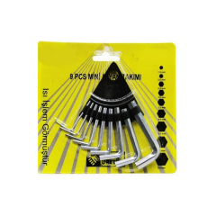 Kısa Alyan Takımı – 1,5–8 mm 9 Parça Altıgen Anahtar Seti