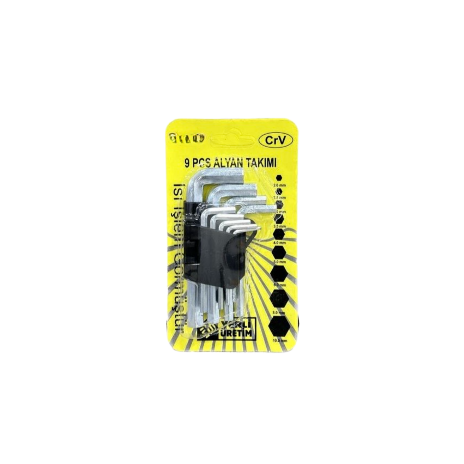 Uzun Alyan Takımı – 2–10 mm 9 Parça Altıgen Anahtar Seti