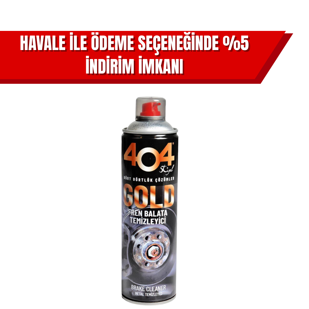 404 Balata Spreyi – Güçlü Temizlik, Sessiz Frenler 1 Koli (30 Adet)