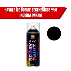 Ekin Mat Siyah Sprey Boya – Yüksek Kaplama, Parlak Sonuç 1 Koli (15 Adet)
