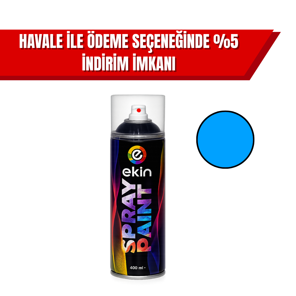 Ekin Boncuk Mavi Sprey Boya – Canlı Renk, Dayanıklı Kaplama 1 Koli (15 Adet)