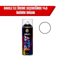 Ekin Parlak Beyaz Sprey Boya – Canlı ve Parlak Beyaz Kaplama 1 Koli (15 Adet)