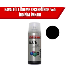 Best Elite Mat Siyah Sprey Boya – Modern & Dayanıklı Mat Kaplama 1 Koli (12 Adet)