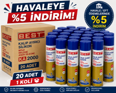 Best K-2000 Silikonlu Kalıp Ayırıcı Sprey 400 ML 1 KOLİ (20 ADET)  Plastik Kauçuk Enjeksiyon Kalıp Ayırıcı