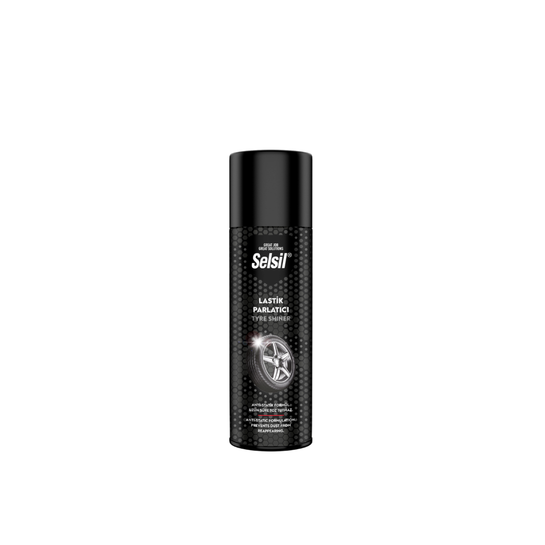 Selsil Lastik Parlatıcı Sprey 500 ml – Islak Görünümlü Parlaklık ve Koruyucu Bakım