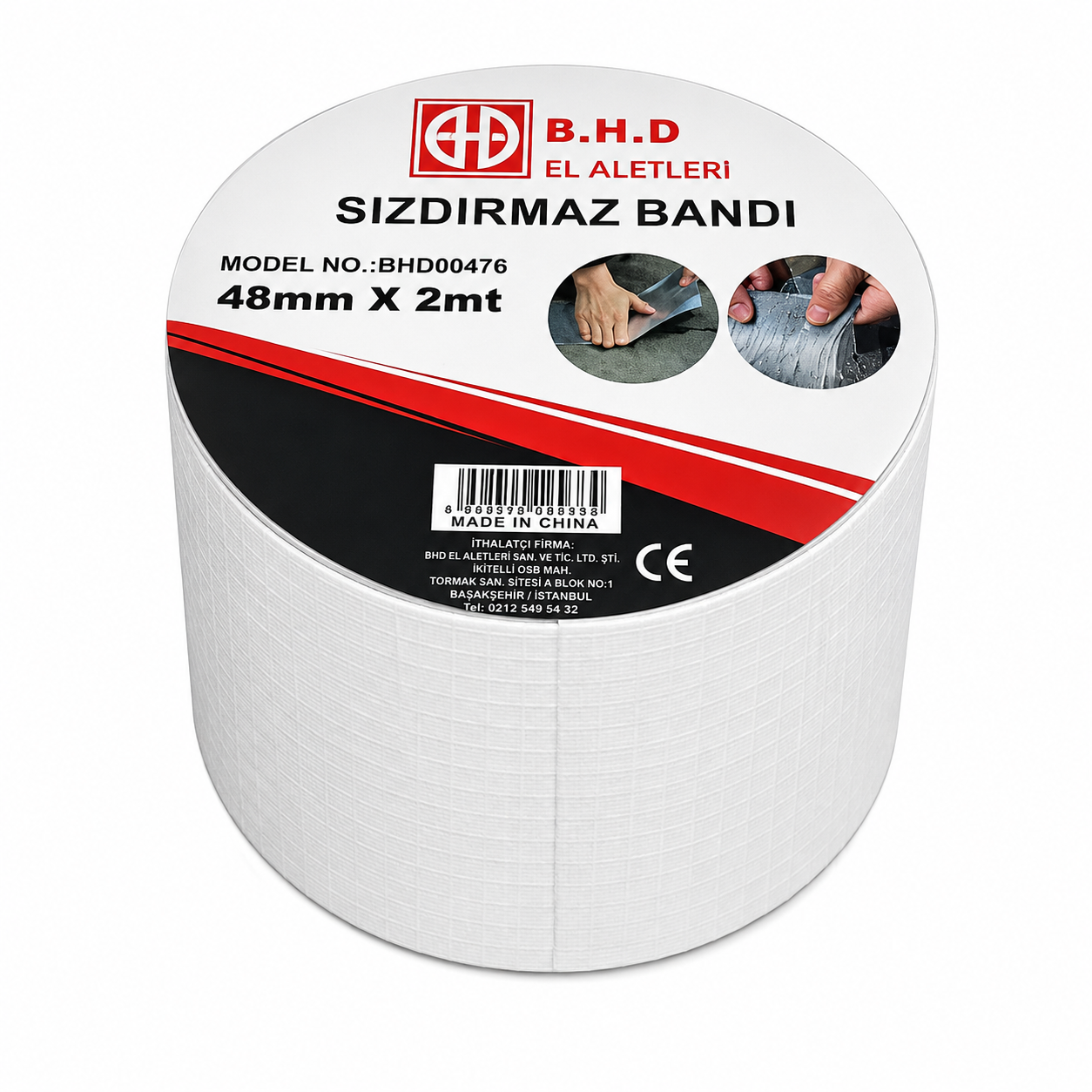 B.H.D. 48 mm x 2 Mt Sızdırmazlık Bandı Sakız Bant – Su Geçirmez Güçlü Tamir Bandı