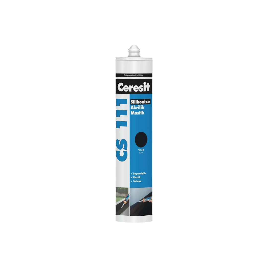 Ceresit CS 111 Siyah 280 ml – Silikonize Akrilik Mastik ve Esnek Derz Dolgu Malzemesi