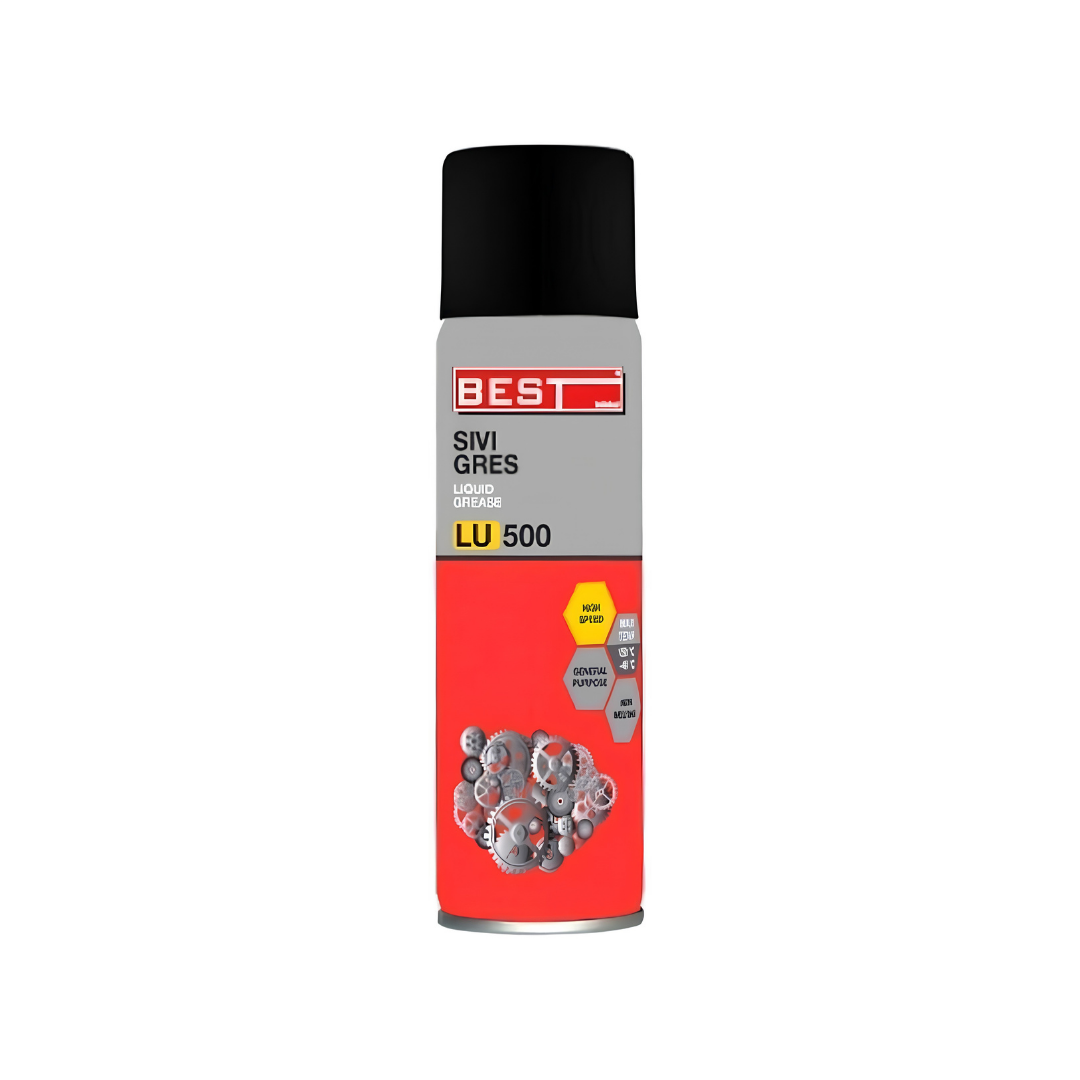 BEST LU 500 Sıvı Gres Spreyi 500 ML – Paslanmaya Karşı Koruyucu ve Uzun Ömürlü Yağlama Spreyi