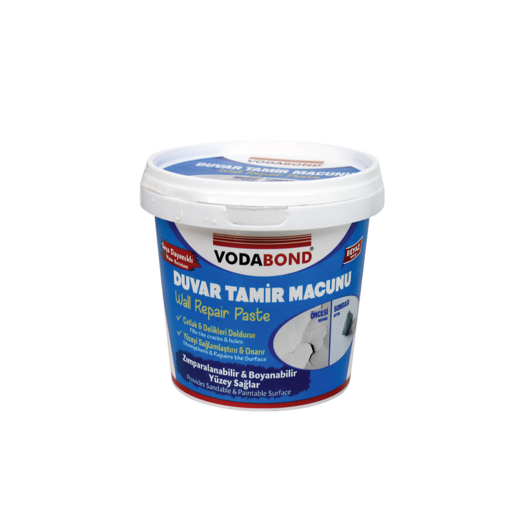 Vodaseal Duvar Tamir Macunu 500 Gr – Suya Dayanıklı Hızlı Kuruyan Profesyonel Dolgu ve Yüzey Düzeltme Macunu