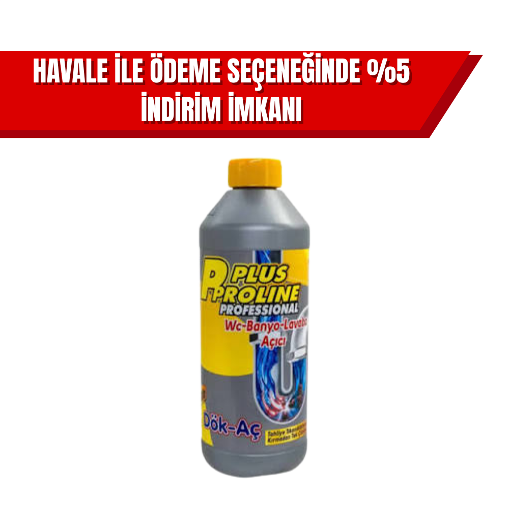 Plus Proline Lavabo Açıcı 2 kg | Ultra Güçlü Profesyonel Gider Açıcı Kimyasal (12’li Koli)