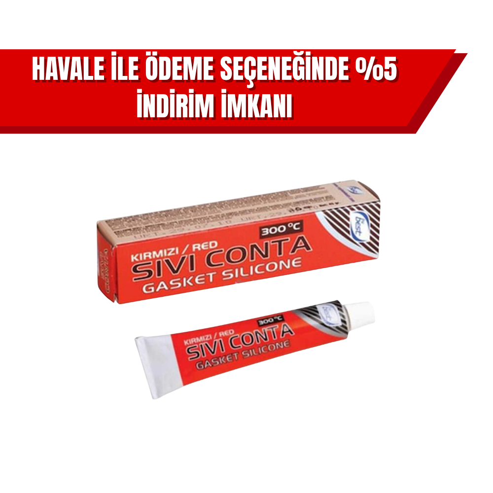 Best Sıvı Conta Kırmızı 40 gr | Yüksek Isı Dayanımlı Motor ve Flanş Sızdırmazlık Mastik (36’lı Koli)