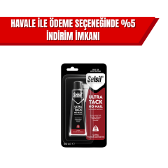 Selsil Ultra Tack 50 gr Montaj Yapıştırıcısı | Yüksek Mukavemetli Güçlü Montaj ve Yapı Sabitleyici (12’li Koli)