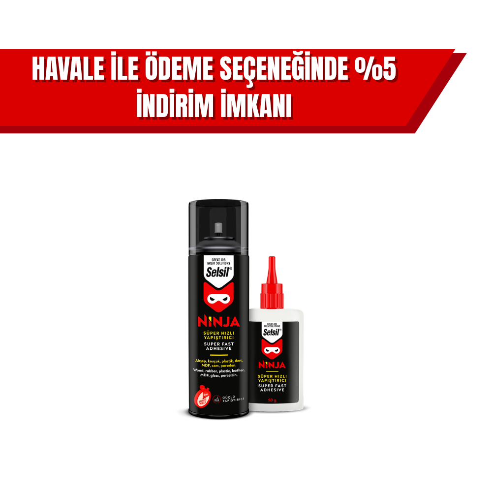 Selsil Hızlı Co Yapıştırıcı Seti 200 ml Aktivatör + 50 gr Siyanoakrilat | Profesyonel Hızlı Yapıştırıcı (25'li Koli)