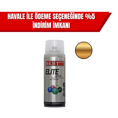 Best Elite Gold Efekt Sprey Boya 400 ml | Parlak Altın Efektli Akrilik Sprey Boya (12'li Koli)