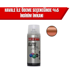 Best Elite Bakır Efekt Sprey Boya 400 ml | Parlak Bakır Metalik Efektli Akrilik Sprey Boya (12'li Koli)
