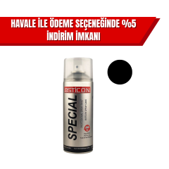Best İcon Parlak Siyah Sprey Boya 400 ml | Akrilik Yüksek Parlaklık Sağlayan Sprey Boya (12'li Koli)
