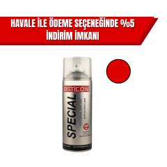 Best İcon Kırmızı Sprey Boya 400 ml | Akrilik Hızlı Kuruyan Yüksek Örtücülü Sprey Boya (12'li Koli)